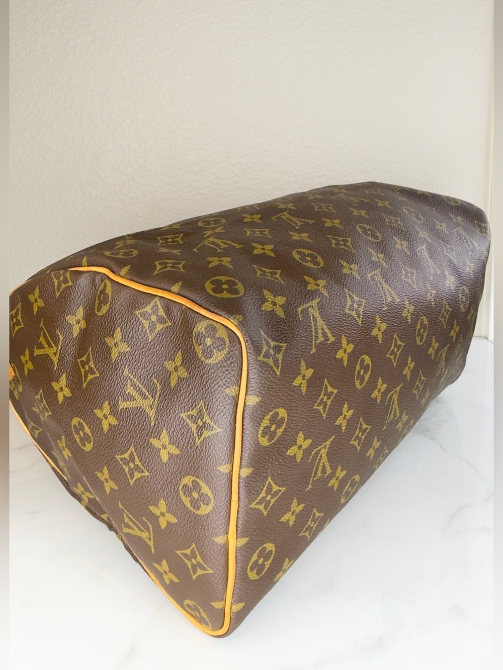 Louis Vuitton Classic Speedy 35 Monogram Canvas Tote Handbag w Lock Key Dust Bag - Picture 7 of 13